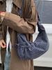 Style Retro Checkered Tote Bag With Lightweight Fabric For Daily Use
