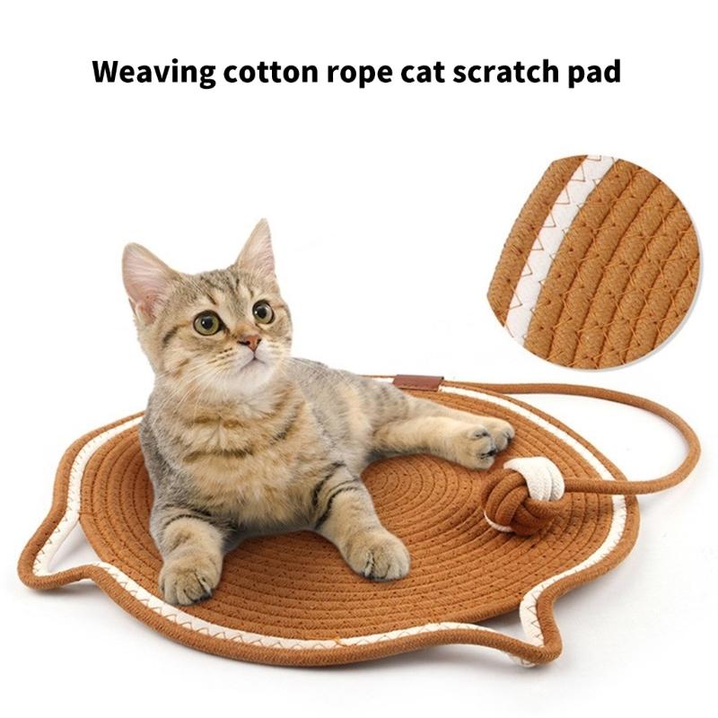 Cats Scratcher Mat Self Teasing Scratch Pad Cotton Rope Resting Mat Round Scratching Post Various Cats Paws Training Toy