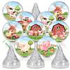 500pcs/roll Farm Animal Stickers Candy Bags Sealing Sticker Animal Stationery Stickers Farm Themed Brithday Party Decortions