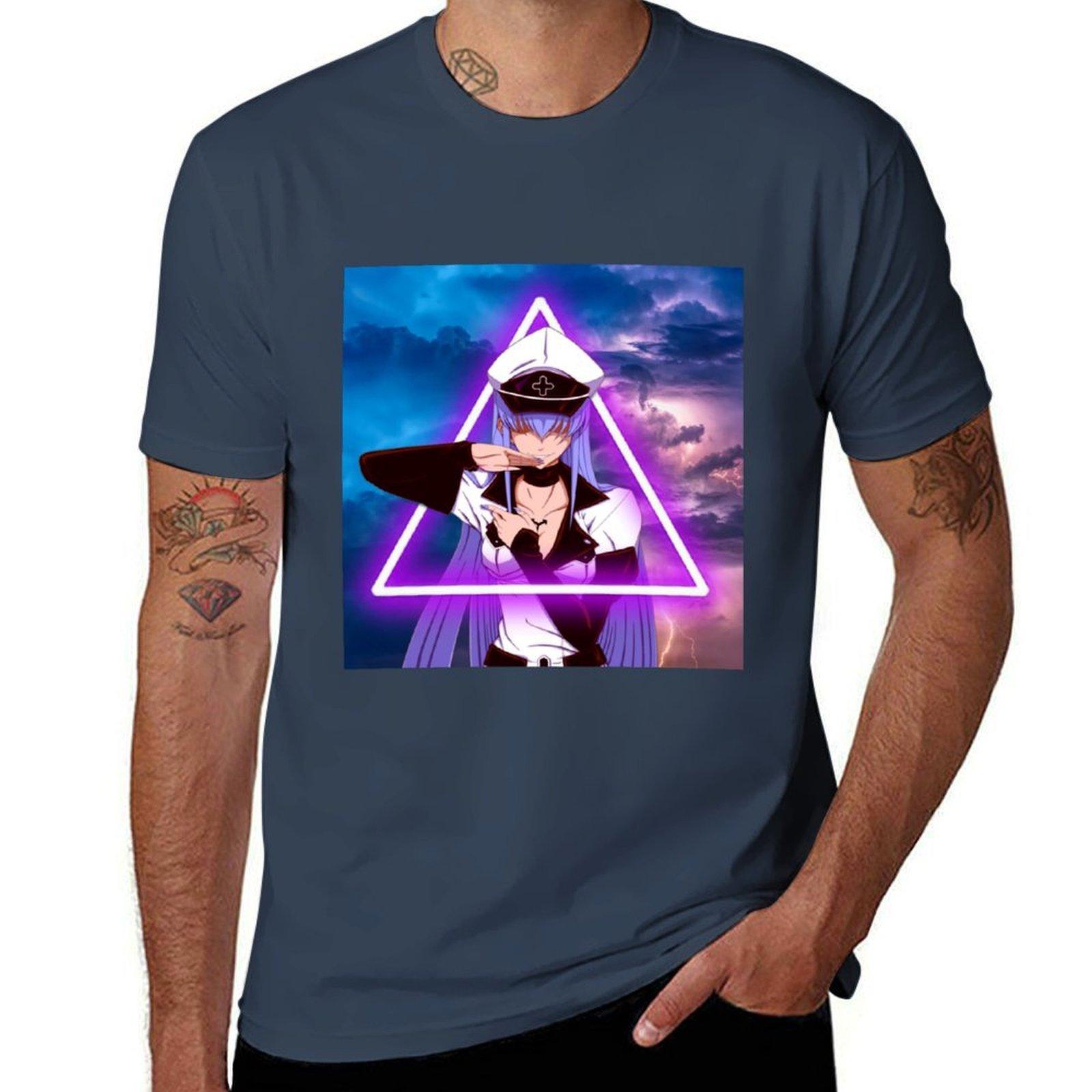 Esdeath Akame Ga Kill Anime Girl Tshirt Summer Casual Loose Tshirt S