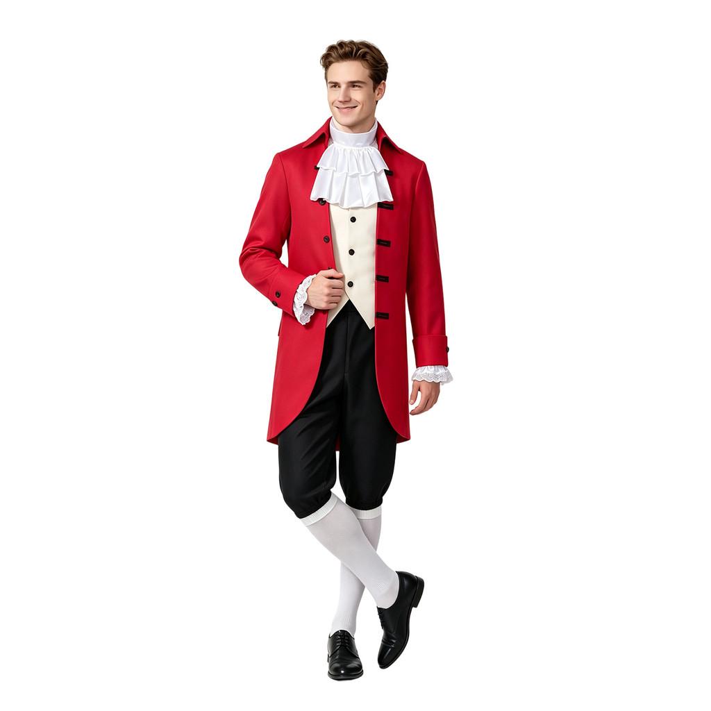 Retro-Kolonial-Themen-Cosplay-Kostüm aus Polyesterstoff für Anime und Bühnenauftritte