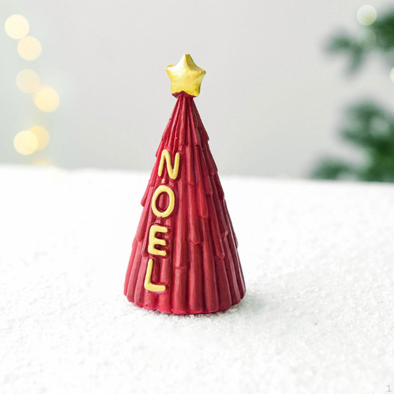 

Рождественская статуэтка из смолы, рождественское украшение, декоративная милая мини-статуэтка, акцентная скульптура Red letter tree