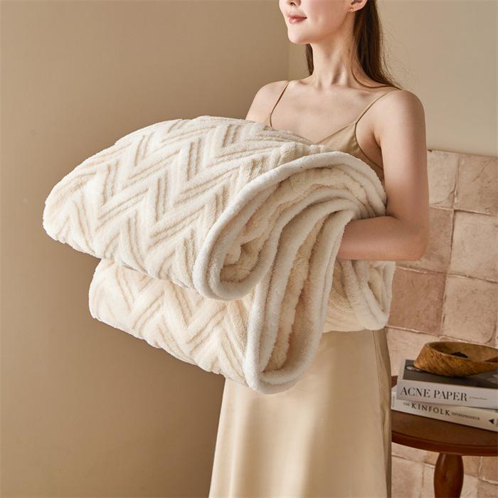 2025 dreilagige Jacquard-Decke - Taft-Samt & Shu-Baumwolle, beidseitig