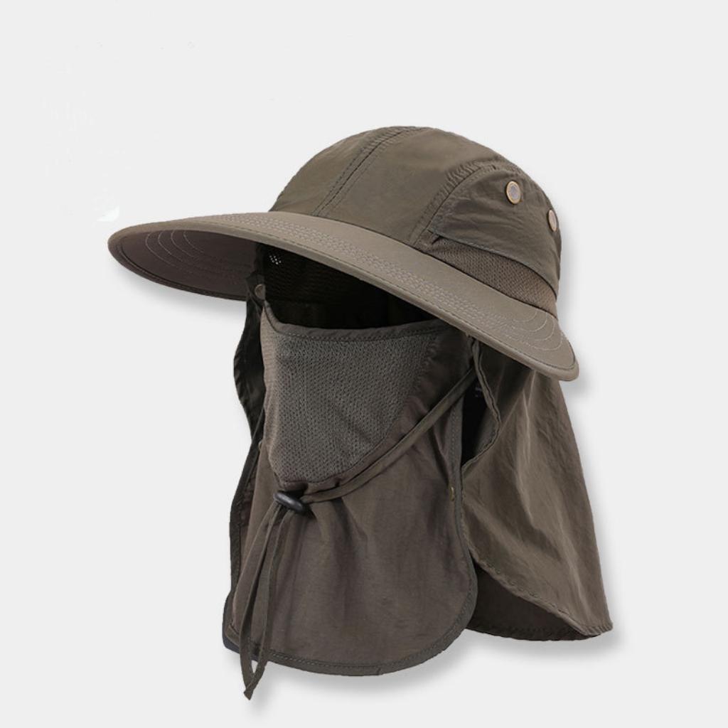Price Outdoor Sports Sunscreen Fisherman Hat Wide Brim Face Cover Waterproof Breathable Solid Color Bucket Hat