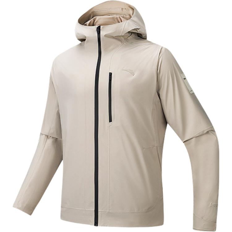 

Anta Versatile Hooded Zipper Hard Shell Casual Windproof Warm Waterproof Jacket Men Jackets 152547624-1 4XL