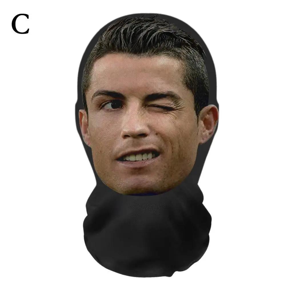3D Realistic Mask Celebrity Face Mask Funny Head Cover Riding Scarf Cosplay Party Headwear Hip Hop Hood Balaclava