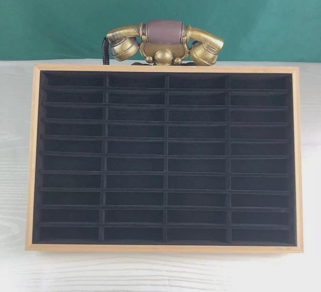 Bamboo & Wood Jewelry Display Tray for Bracelets and Jade