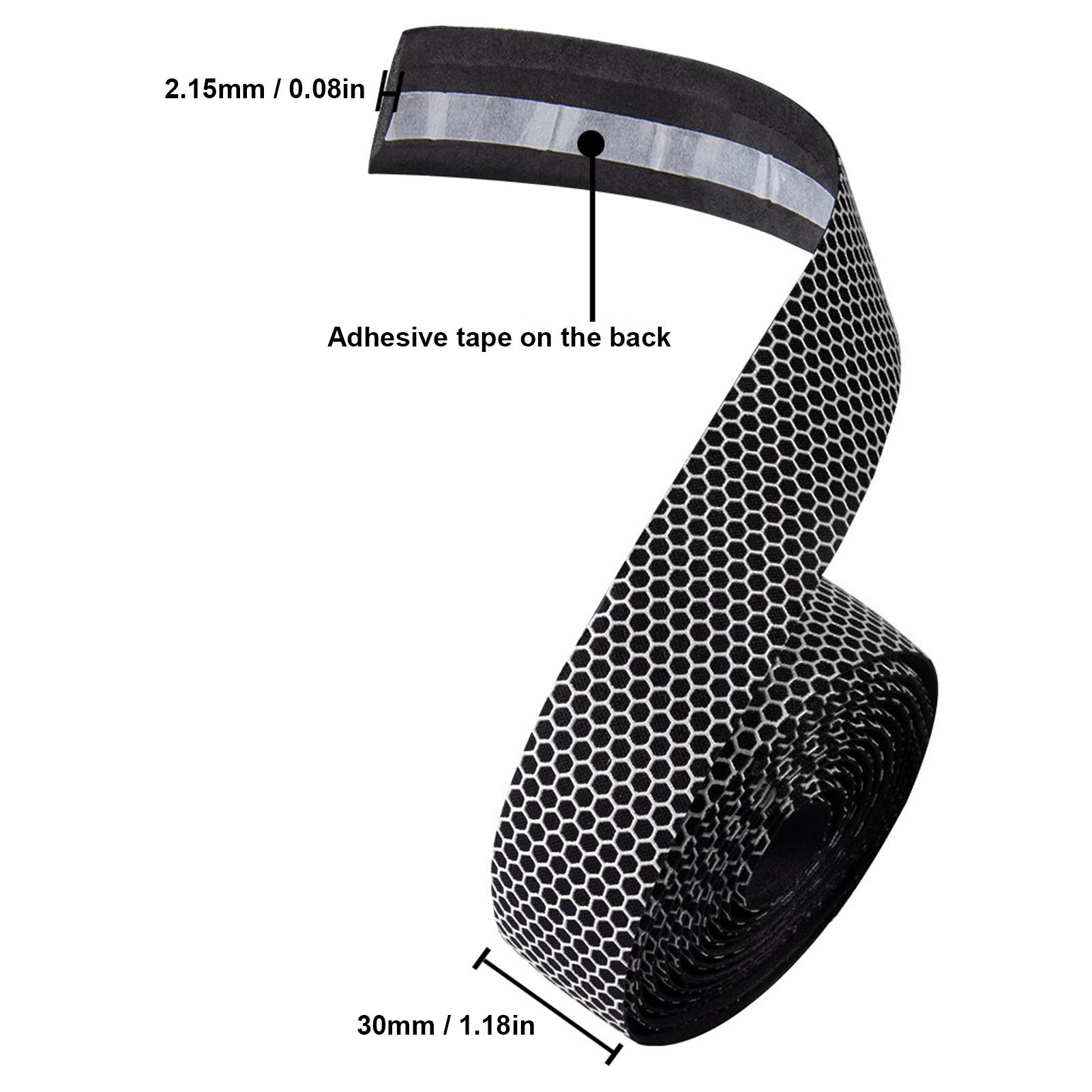 1 Pair Bike Handlebar Tape AntiSlip Elastic Bike Cycling Handle Wraps Tape(Black Red )