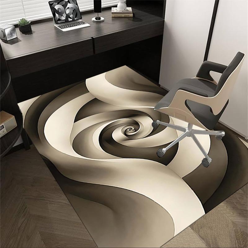 

1PC Spiral Pattern Non-Slip Floor Carpet Compatible for Office&Living Room&Dining room - Flat-Weave Machine- Soft & Pattern-E235 60cm by 90cm