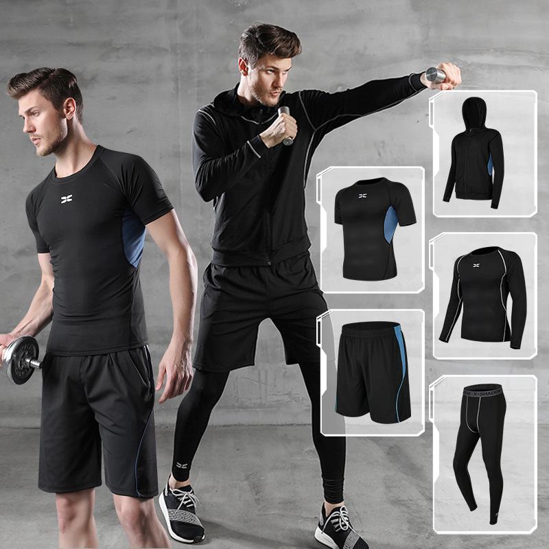 Men's Casual Fitness Running Suit: Shorts & Short-Sleeved Tights for Yoga & Training