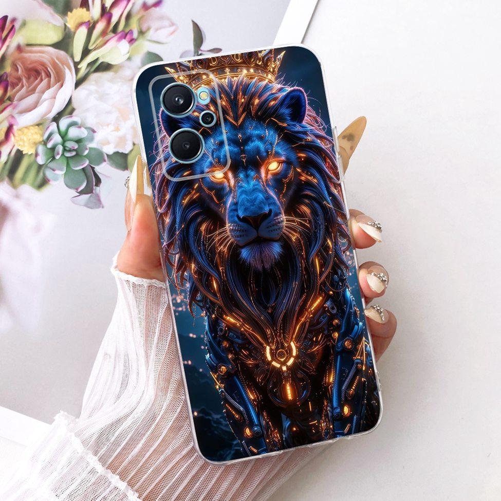 For Realme 9i 4G Case RMX3491 Transparent Cute Cat Fashion Butterfly Funny Painted Casing For Real me 9i 4G Cover