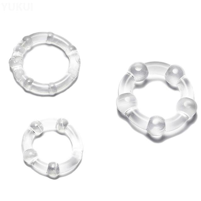 3 Pcs Cock Ring Sex Toys For Men Delay Ejaculation Lasting Durable Silicone Penis Rings Enlarge Enhance Erection Adult Supplies