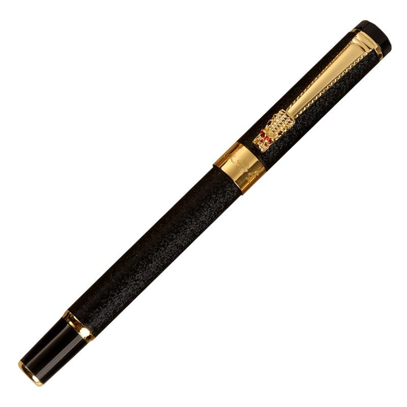 Dragon Calligraphy Fountain Pen Set: 3-Piece, Metal, Ideal for Students, Business, and Art - Unisex Design