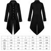 Manyishang 2023 Retro Court Punk Men's Mid-Length Coat - European & American Halloween Style