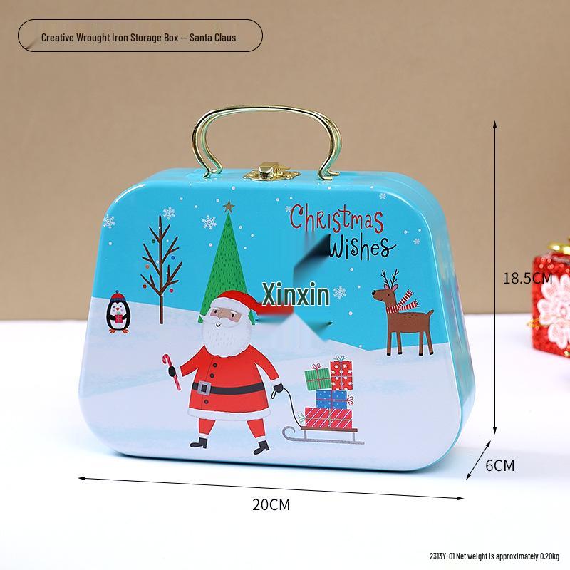 Creative Christmas Tin Bucket for Candy, Biscuits & Snacks - Ideal Gift Packaging