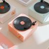 Portable vinyl Bluetooth speaker, wireless retro mini stereo record player, multifunctional turntable sound box