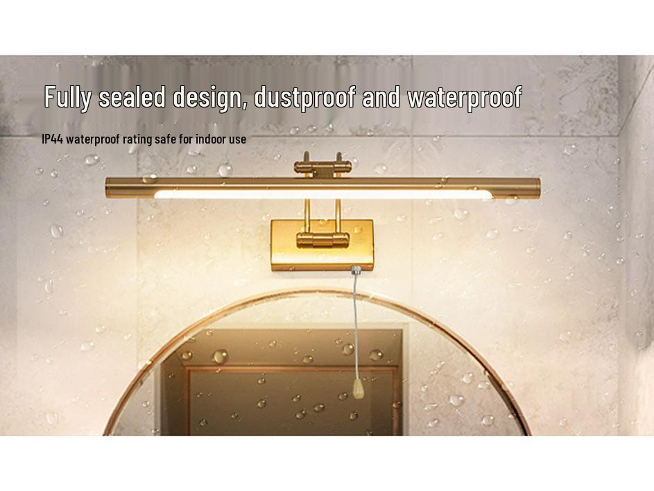 Wantu LED Adjustable American-Style Vanity Light: Waterproof Bathroom Mirror Makeup Fill Light with Swing Arm