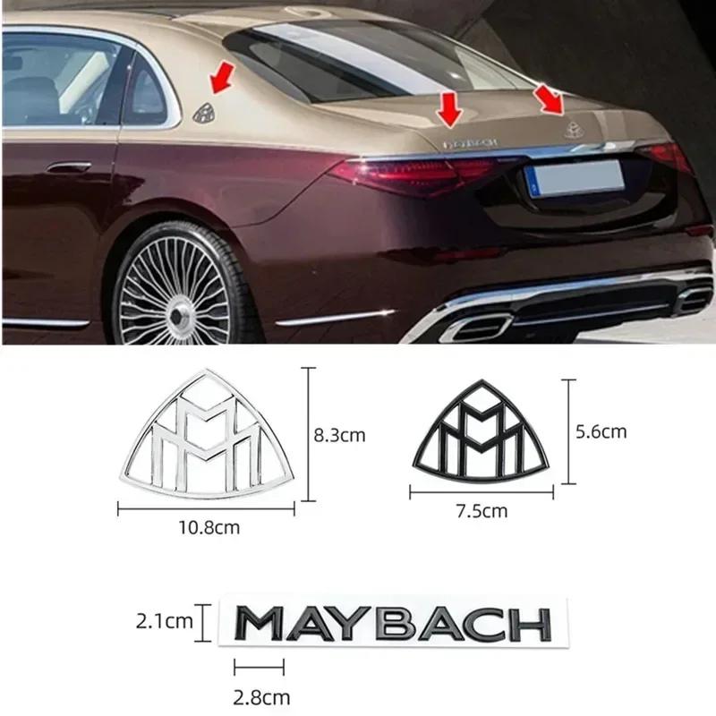 1pcs 3D ABS Side Emblem Car GLS GLE S500 Logo for Maybach sticker Rear Bumper tail door trunk sticker Emblem styling Accessories gdo2