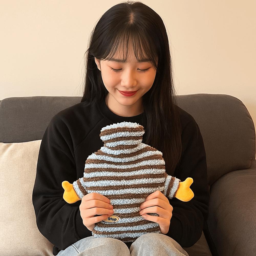 500/1000ml Hot Water Bag Cartoon Hand Warmer Water-filling Hot-water Bottle  Keep Hands Feet Warm
