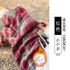 Fleece plaid pants children's new autumn and winter high waist drape loose lazy small woolen wide-leg pants