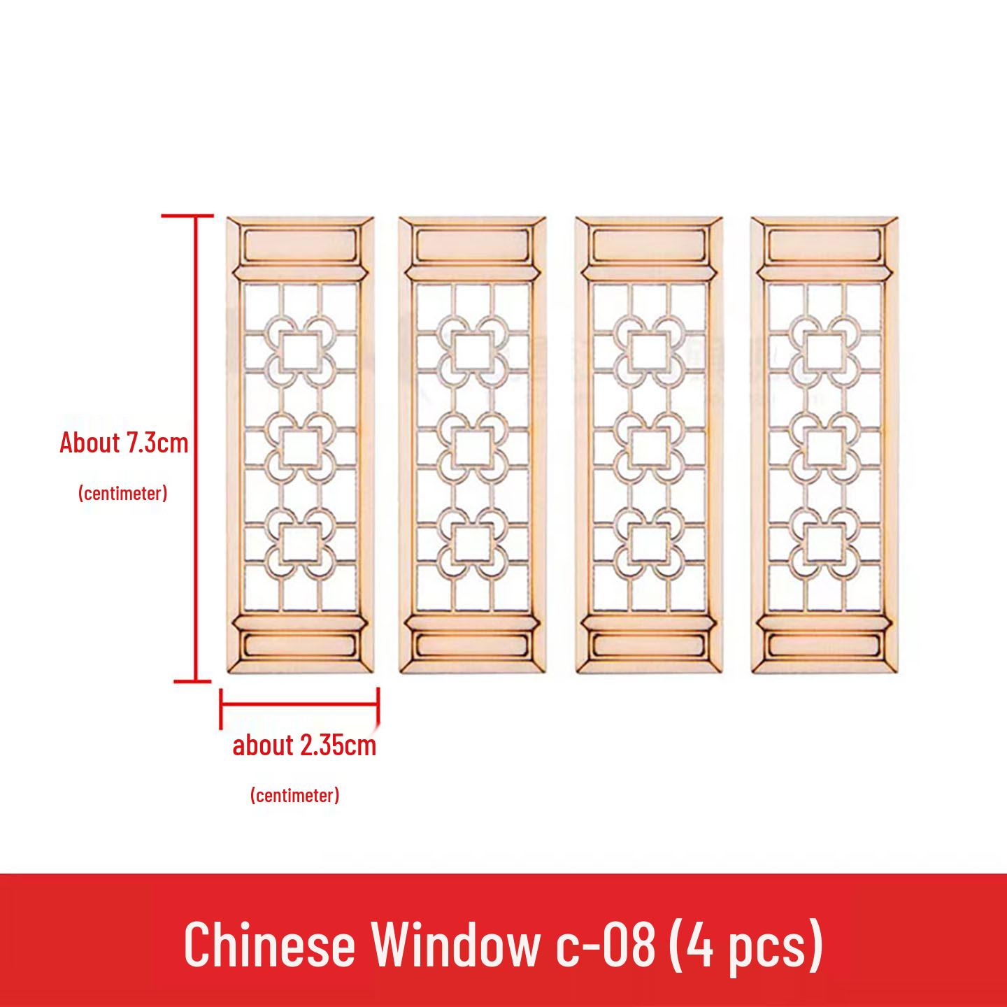 Huizhou Style 1:25 Architectural Model with 2mm Wooden Fan-Shaped Lattice Windows