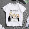 Cute Harajuku Anime Tokyo Revengers Print Children T-Shirt Summer Loose Short Sleeve White Women Tops Boy Girl Tees Men Blouses
