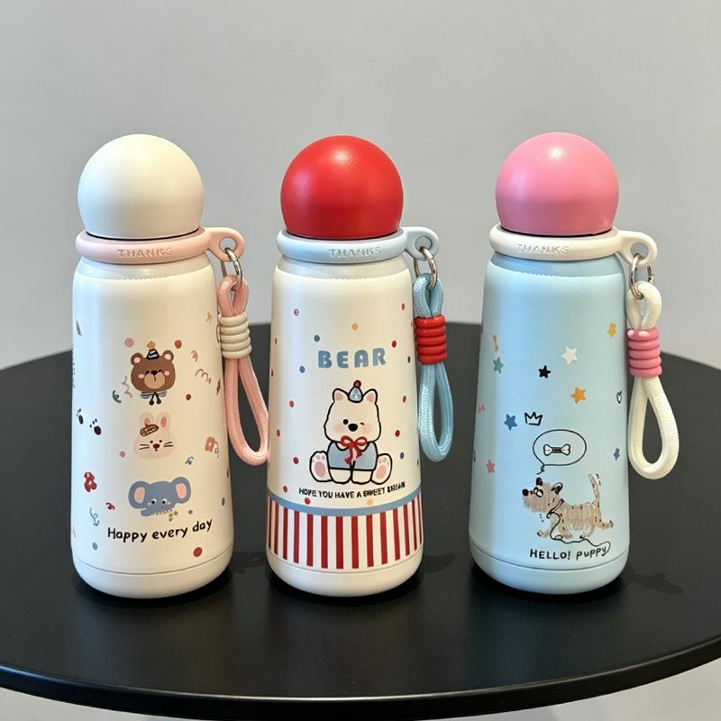 Water bottle new cartoon thermos cup 111 cartoon water cup cute portable creative ball cup