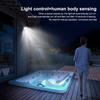 42 LED Lampes Solaires à Détecteur de Mouvement Projecteurs Paysagers de Jardin Extérieur 56LED Étanche 3 Modes Cour Allée Allée Imitation