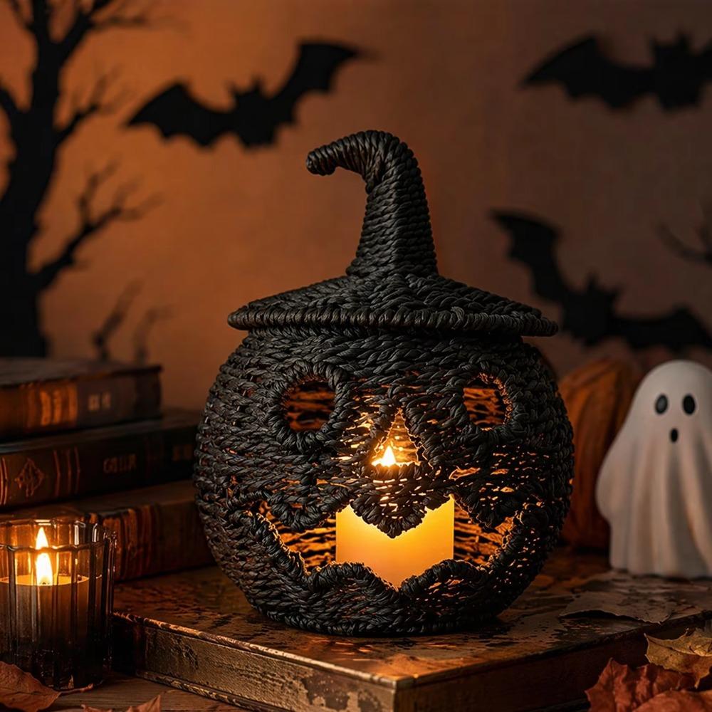 with Removable Lid Halloween Woven Pumpkin Handcrafted Pumpkin Storage Box  Thanksgiving