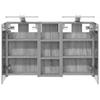 Bathroom Cabinet Set 3 Pcs 80 X 10.5 X 50 Cm Engineered Wood