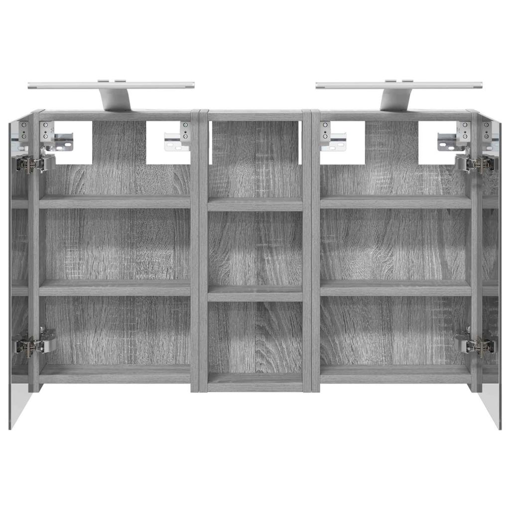 Bathroom Cabinet Set 3 Pcs 80 X 10.5 X 50 Cm Engineered Wood