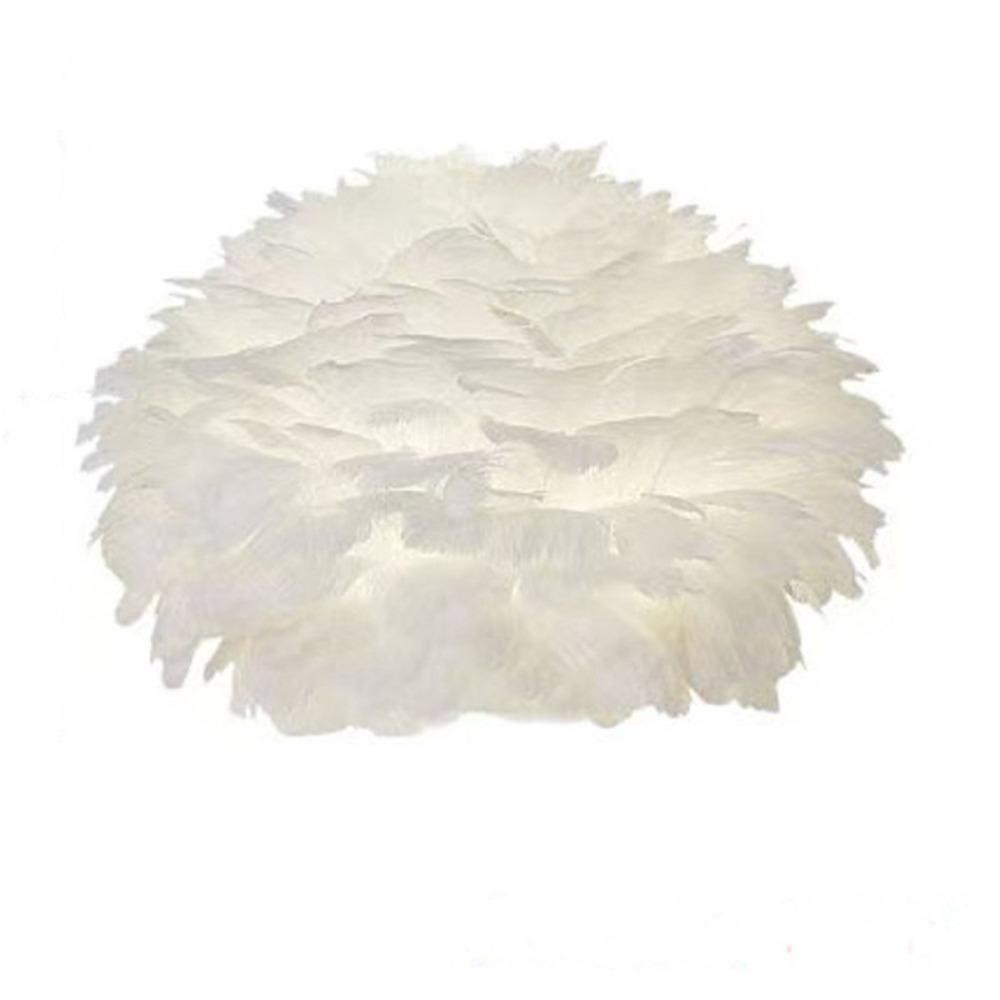 Nordic Style Feather Lamp Shade Warm Feather Cozy Design Lamp Shade Cover Soft Decorative Replacement Shade Floor Lamp Shade
