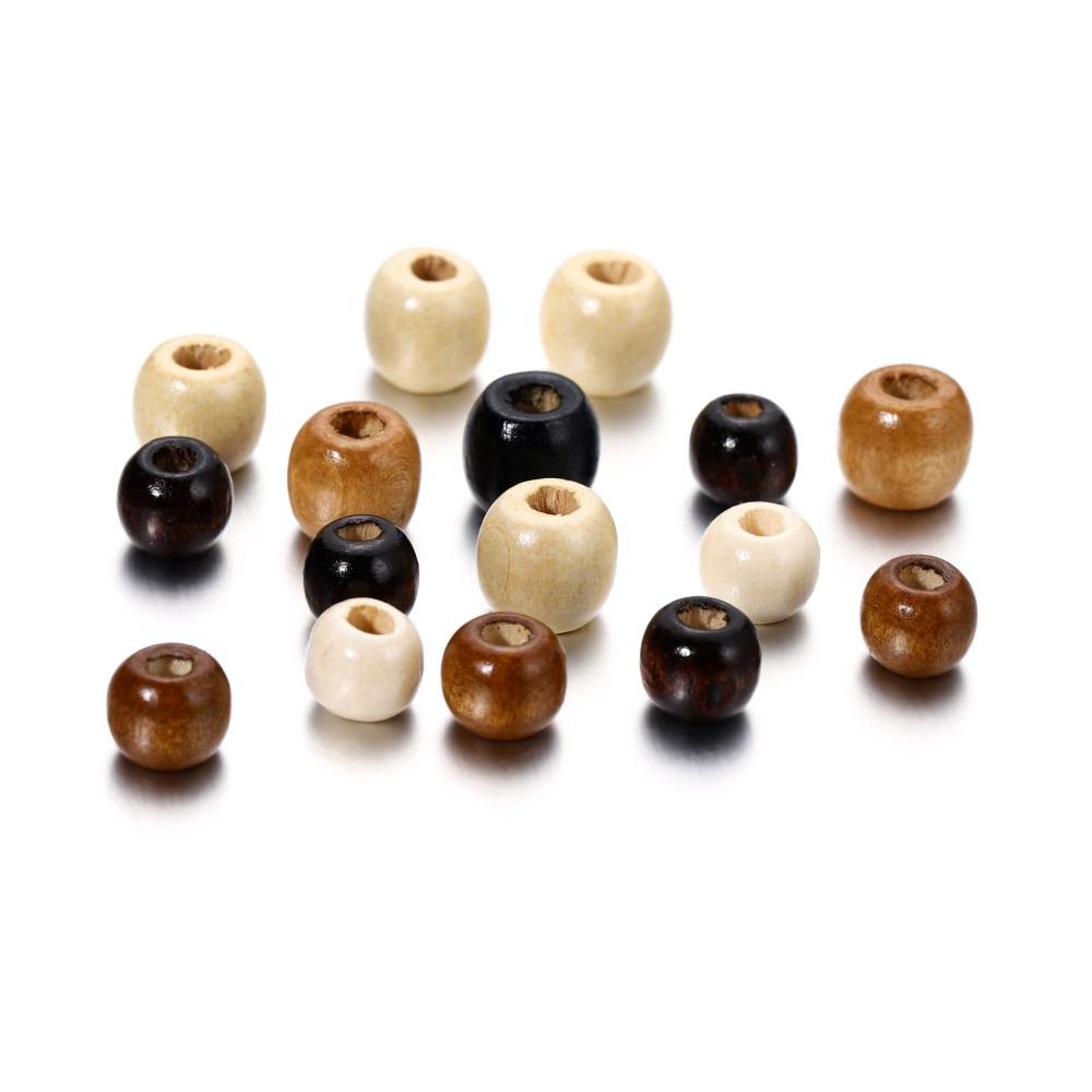 100pcs/lot 4-5mm Natural Wooden Amber Beads Round Loose Spacer Maple Beads For DIY Craft Bracelet Jewelry Making Accessories