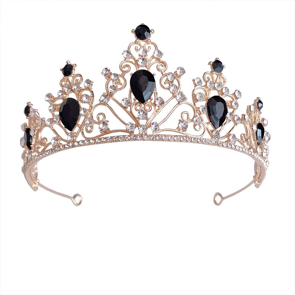 New Crown Bride Hair Accessory European and American Birthday Crown Crystal Crown Wedding Headwear