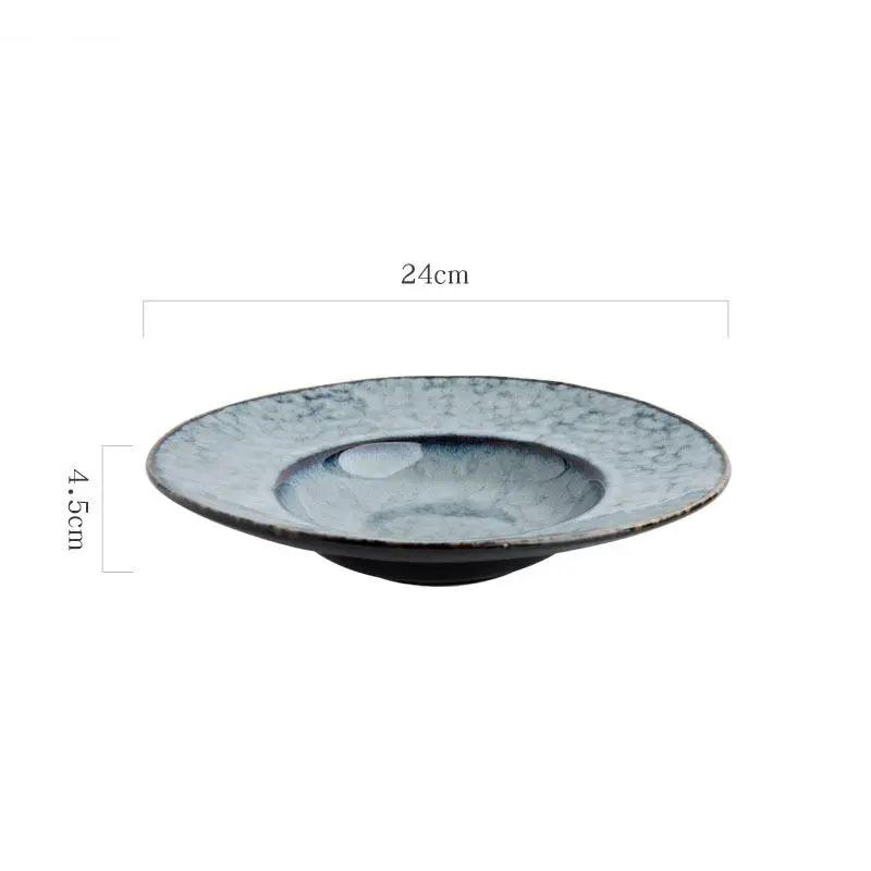 Ceramic Dinner Plate Restaurant Thick Soup Pasta Dessert Dish Snack Plates Sushi Specialty Tableware