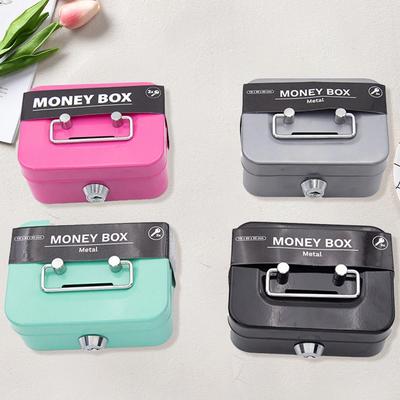 Boîte de sécurité métallique verrouillable pour argent avec clé – Tirelire compacte et portable pour enfants