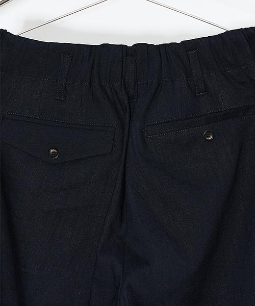 FILOBISKNOT Linen Spandex Wide Pants Set-Up [Dark Navy]