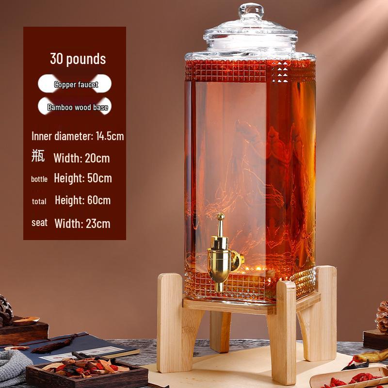 Sealed Sparkling Wine Bottle with Faucet - Household Ginseng Wine Jar & Baijiu Container