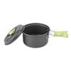 8PcsCelsiusset Portable Outdoor Travel Camping Picnic Cookware Cooking Pot Pan Bowel Set(Black)