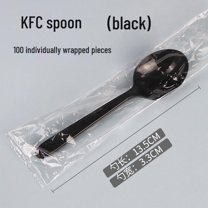 Individually Wrapped Thickened Plastic Disposable Soup & Dessert Spoon