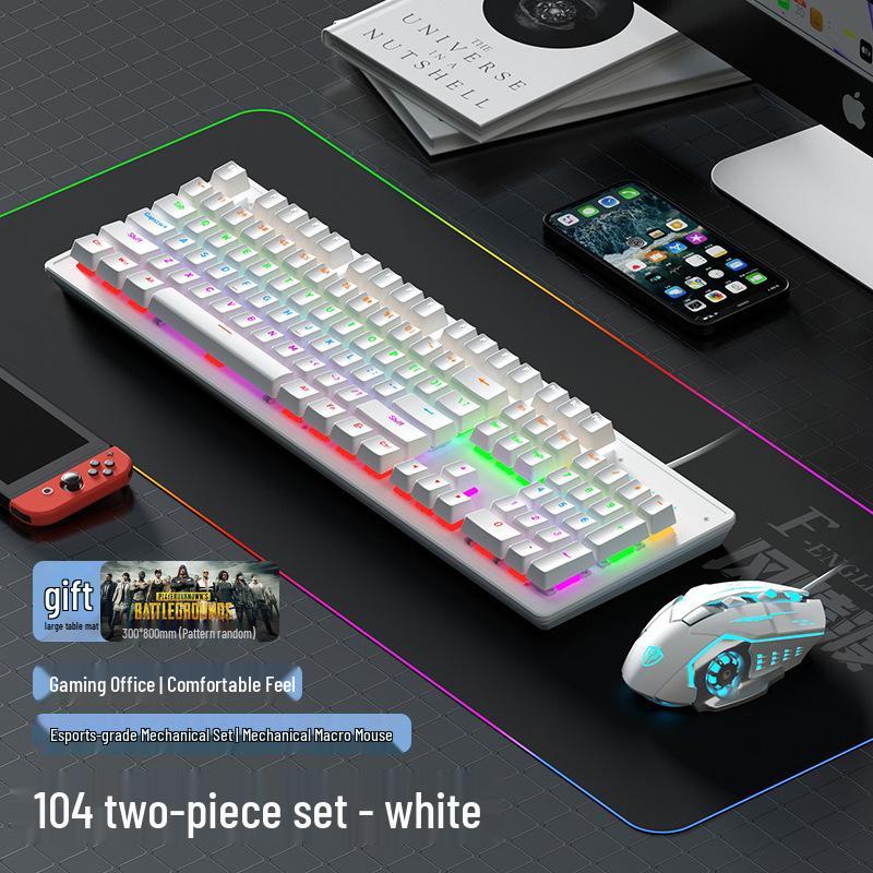Fenglingdu 87-Key Wired Mechanical Keyboard with Blue, Red, Brown Switches - Gradient, Side-Engraved, Ideal for Gaming and Office Use.