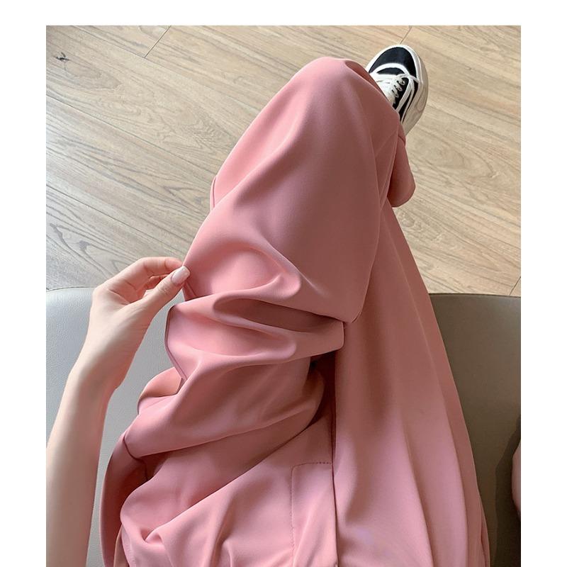 Narrow Version of Wide-leg Pants for Women for Women with High Waist Drooping Black Casual Straight Loose Summer Suit Floor Pants