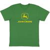 Camiseta de Manga Curta John Deere Verde Amarelo Clássico Marca Registrada