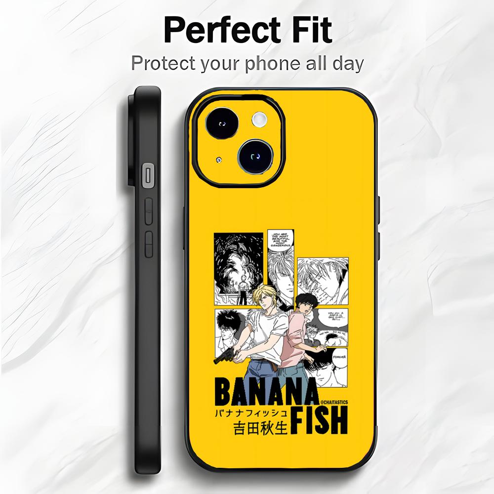 Emotional Dark Anime B-Banana Fish Phone Case Phone Case Soft Packaging Lightweight For iPhone17 16 15 14 13ProMax