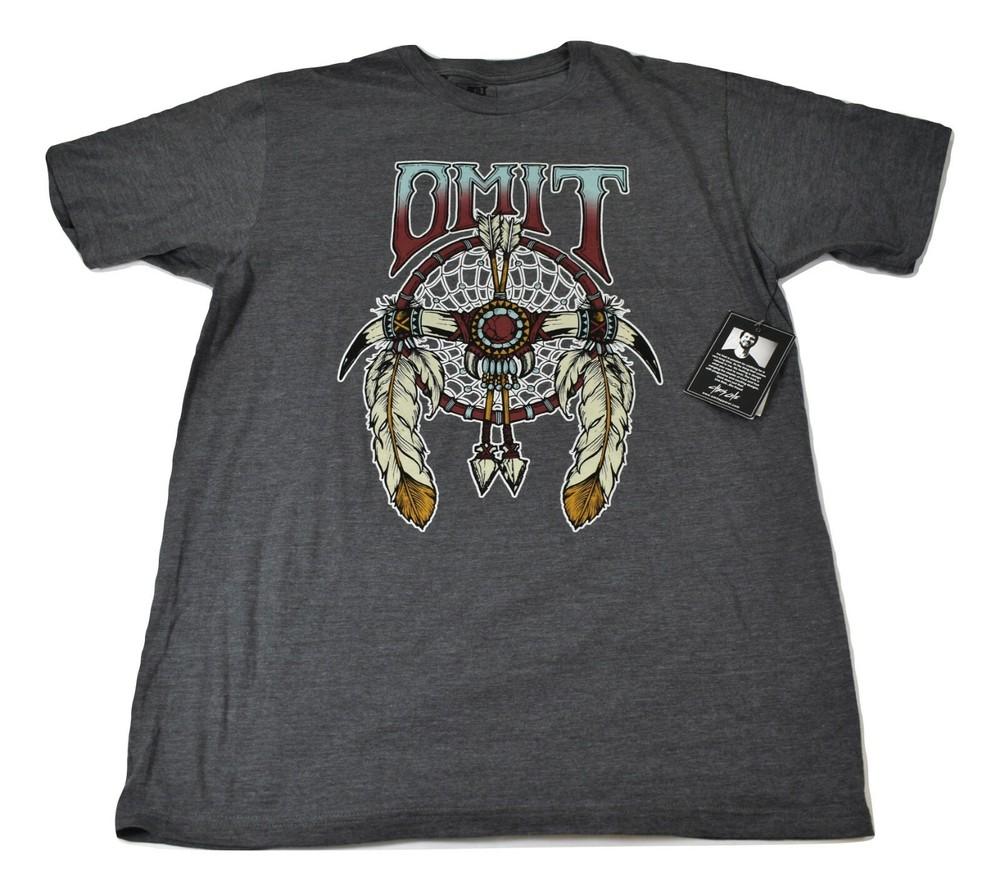 Omit Mens Catch The Dream Charcoal Tee Shirt New L