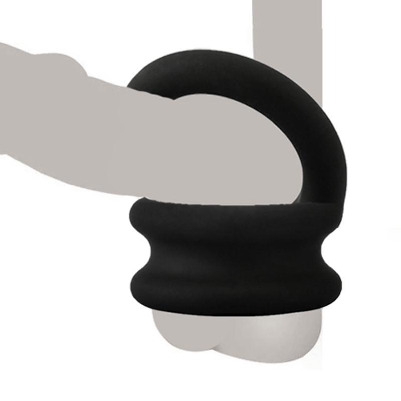 Small Medium Large Silicone Double Cock Ring Lock Delay Ejaculation Male Penis Ring Ball Stretcher Bondage Sex Toy Men