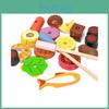 Simulation Barbecue Wooden Rack Cooking Family Interactive Children Toy Set