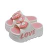 Women's Thick-Soled High Heel Bowknot Slippers for Indoor/Outdoor Wear