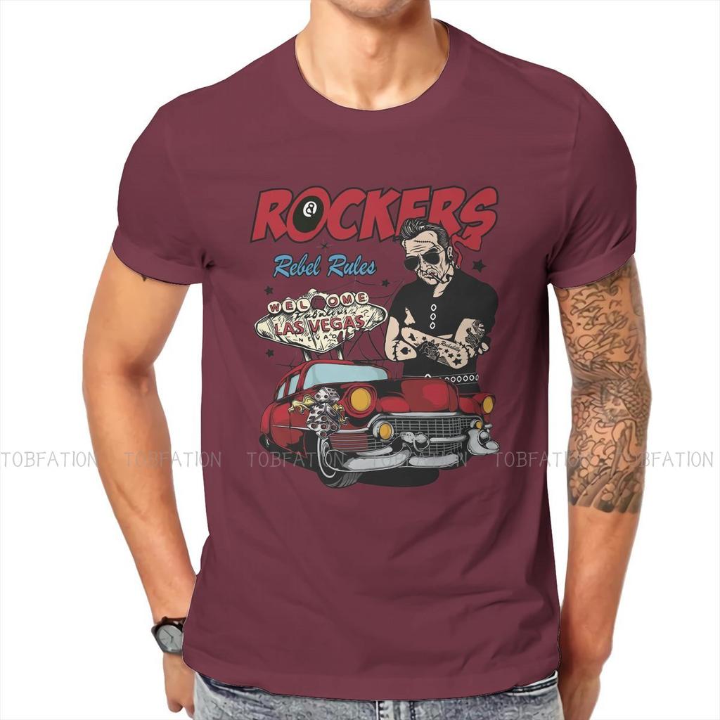 ZX 50s Rockabilly Sock Hop Rock and Roll Vintage Doo Wop 60s Rocker T Shirt Grunge High Quality Tshirt Oversized ONeck Men Clothes