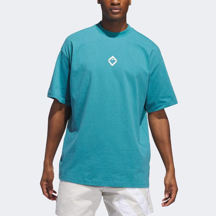 Adidas Originals Ae Foundation Letter Print Loose Fit Crew Neck Short Sleeve T-Shirt Men T-Shirts Green IT0119